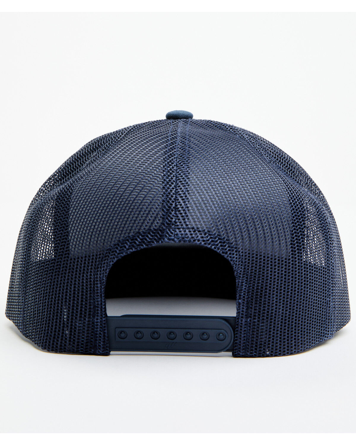 Image #3 - Lazy J Ranchwear Men's Navy Red Ranch Logo Patch Mesh Back Ball Cap, Navy, hi-res