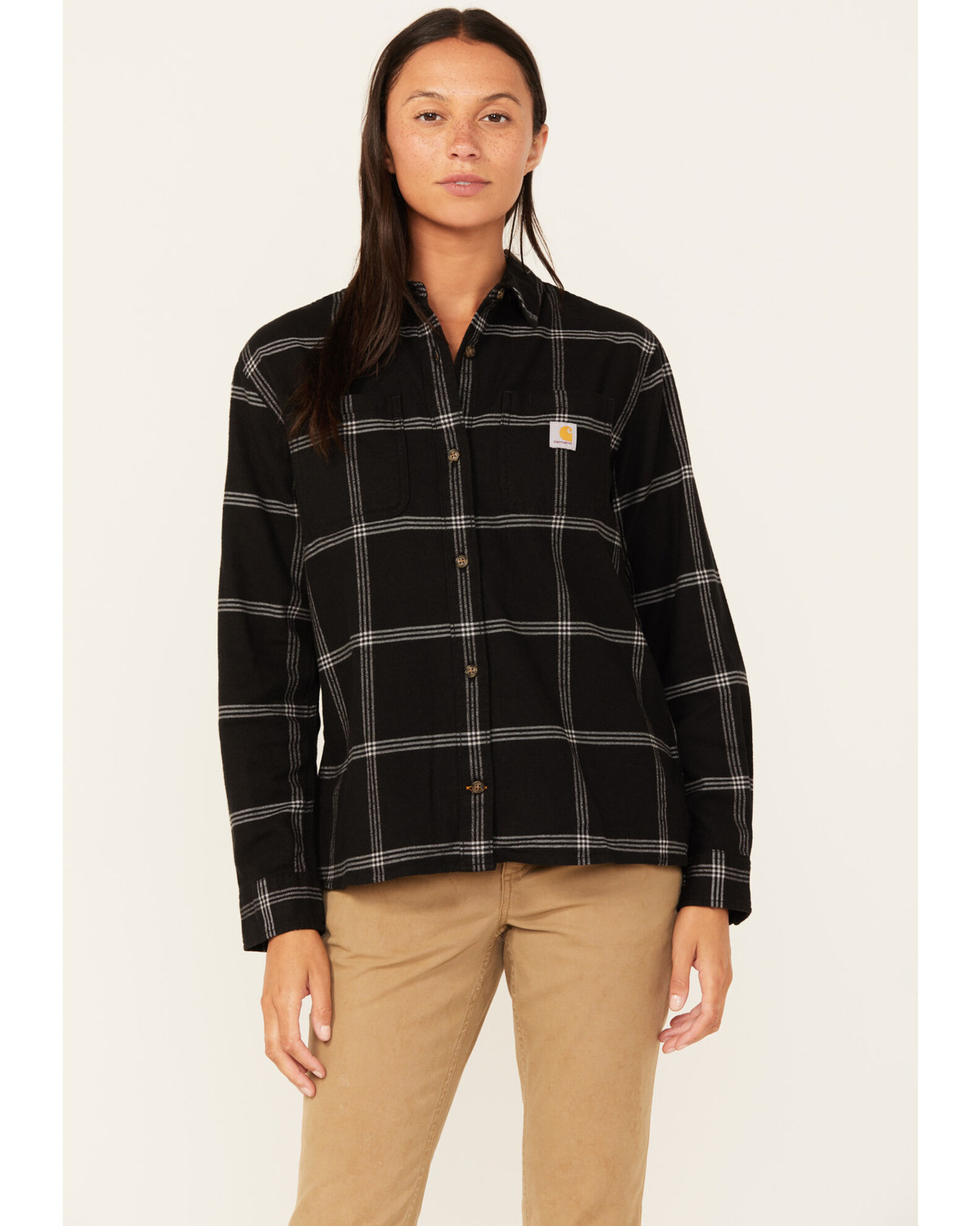 Carhartt Women s Rugged Flex Loose Fit Midweight Long Sleeve Flannel Shirt Sheplers