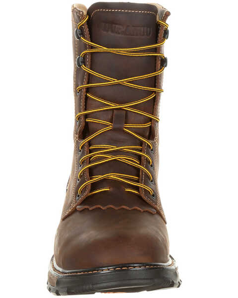 Image #5 - Durango Men's Maverick Waterproof Work Boots - Steel Toe, Brown, hi-res