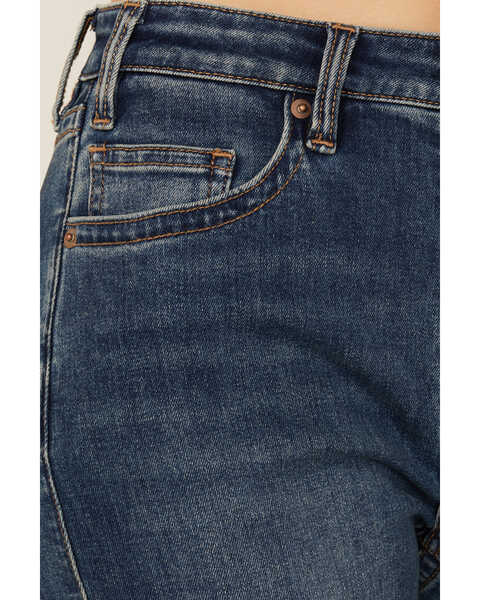 Image #4 - Rock & Roll Denim Women's Medium Wash High Rise Yoke Detail Bootcut Denim Jeans , Medium Wash, hi-res