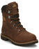 Image #1 - Chippewa Men's Heavy Duty Waterproof & Insulated Aged Bark 8" Work Boots - Soft Toe, Bark, hi-res