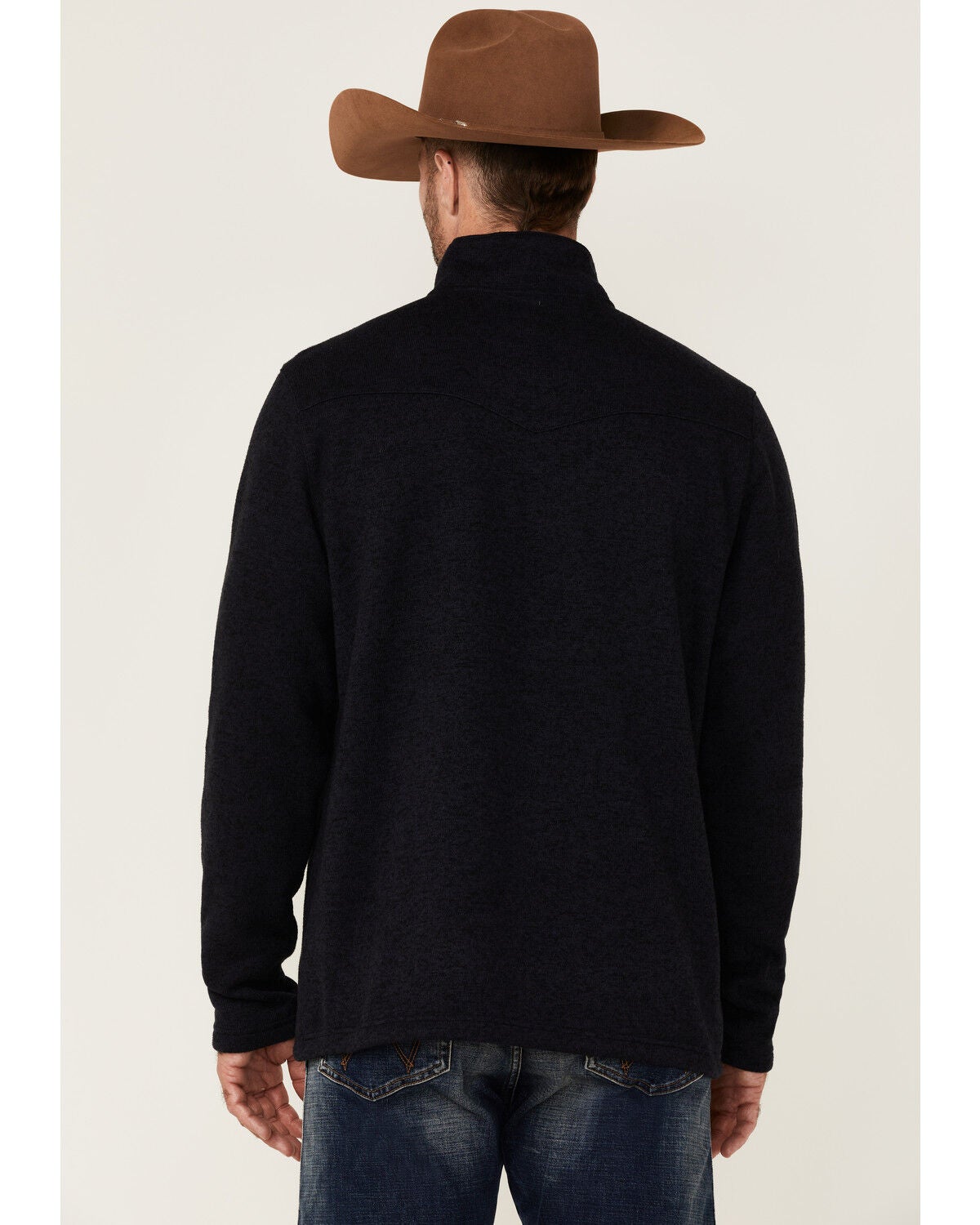 Image #4 - Stetson Men's Bonded 1/4 Button Front Knit Pullover, , hi-res