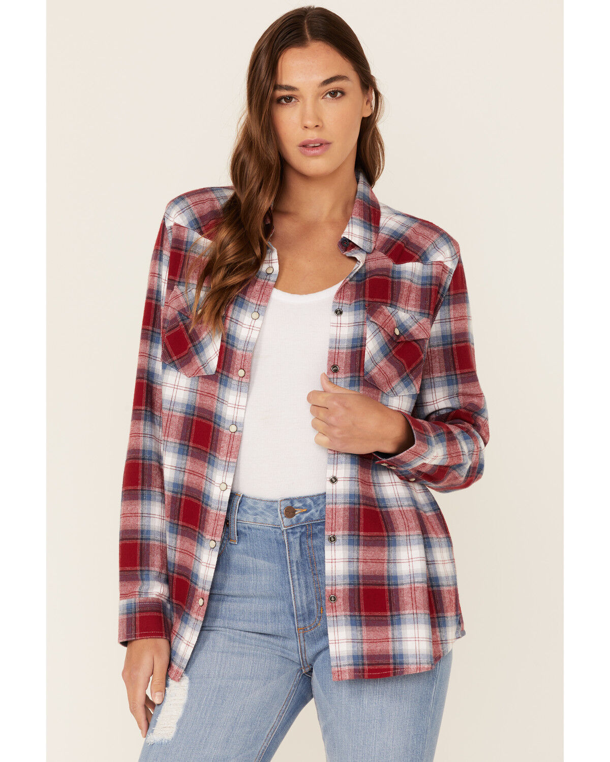 Image #1 - Flag & Anthem Women's Plaid Flannel Shirt, , hi-res