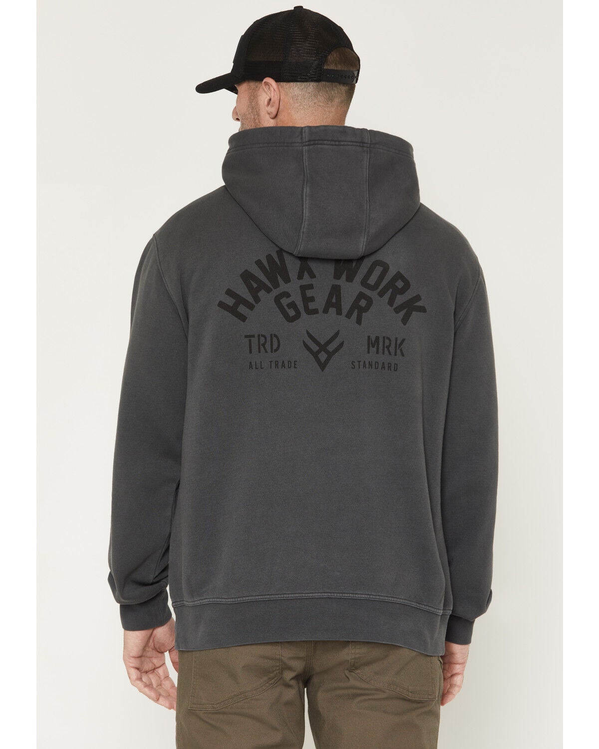 Image #1 - Hawx Men's Graphic Hooded Sweatshirt, Charcoal, hi-res