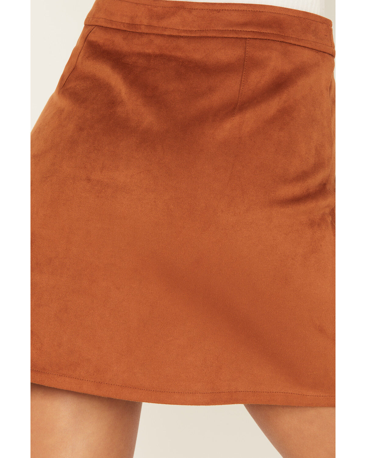 Image #4 - Cleo + Wolf Women's Faux Suede Skirt, Cognac, hi-res
