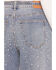 Image #4 - Cello Women's Medium Wash High Rise Rhinestone Embellished Wide Stretch Denim Jeans, Medium Wash, hi-res