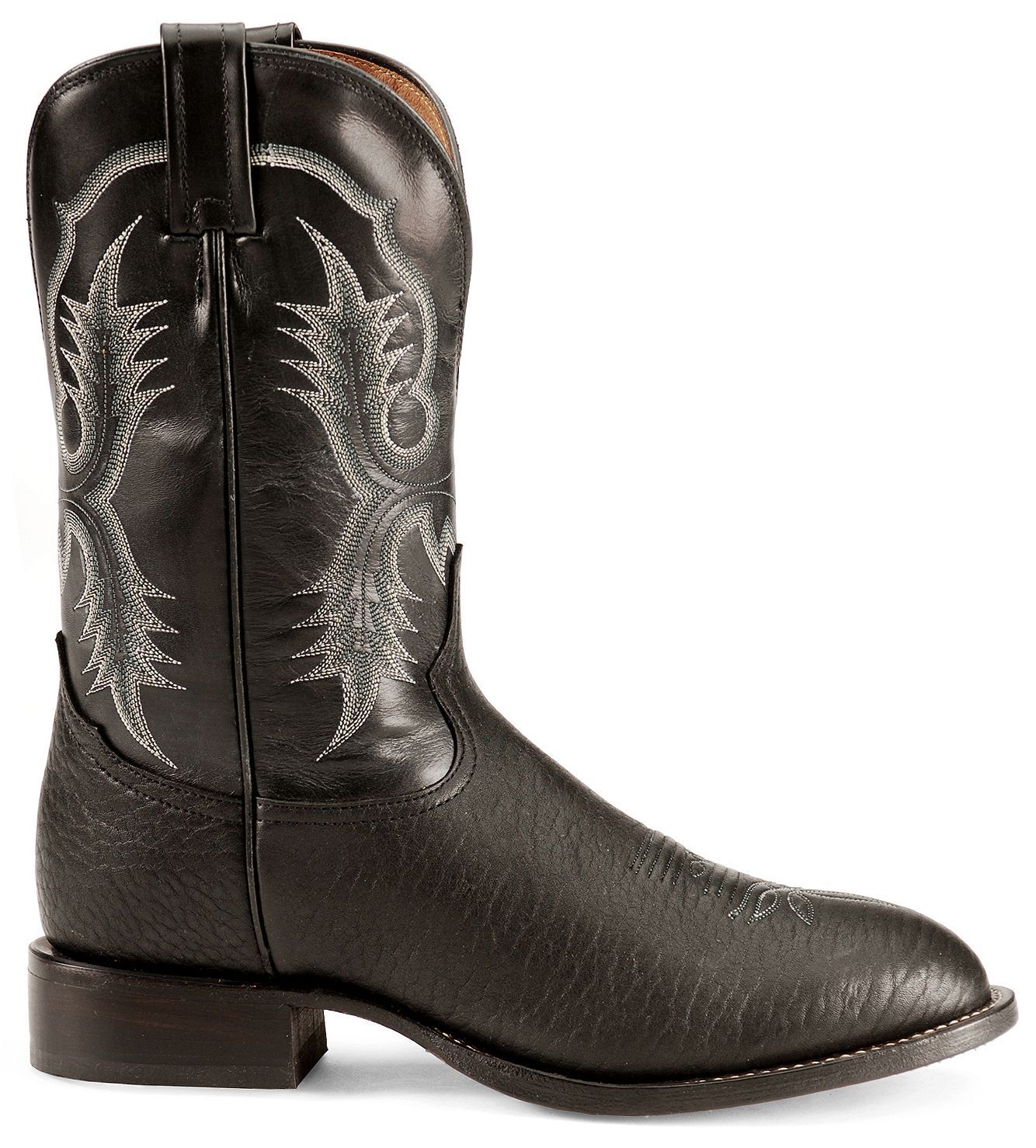 Tony Lama Black Bullhide Stockman Boots 
