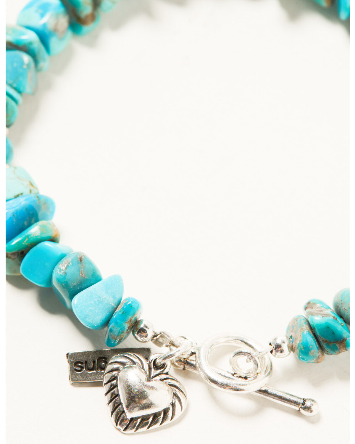 Image #3 - Paige Wallace Women's Heart Charm Mixed Turquoise Chip Bracelet, Turquoise, hi-res