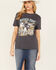 Image #1 - Rock & Roll Denim Women's Dale Brisby Rodeo Time Short Sleeve Graphic Tee, Charcoal, hi-res