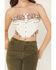 Image #3 - Blue B Women's Western Embroidered Strapless Cropped Shirt, White, hi-res