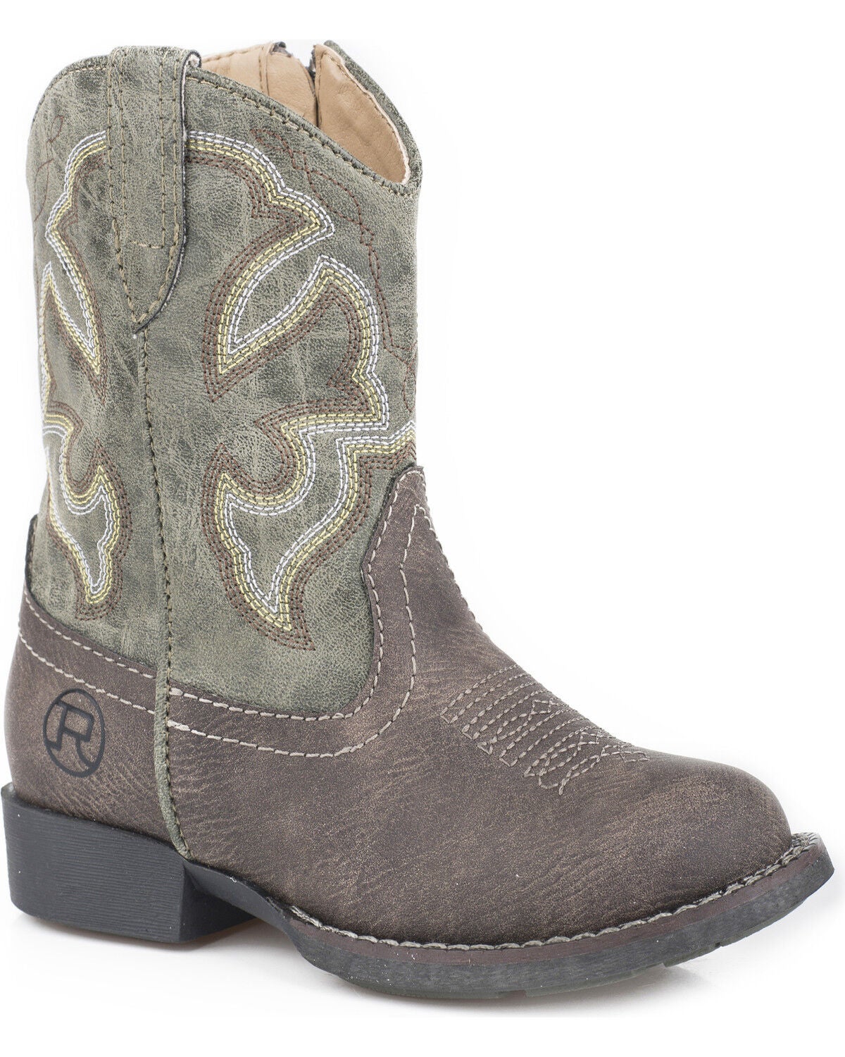 Roper Toddler Boys' Cody Classic Western Boots - Round Toe, Brown, hi-res