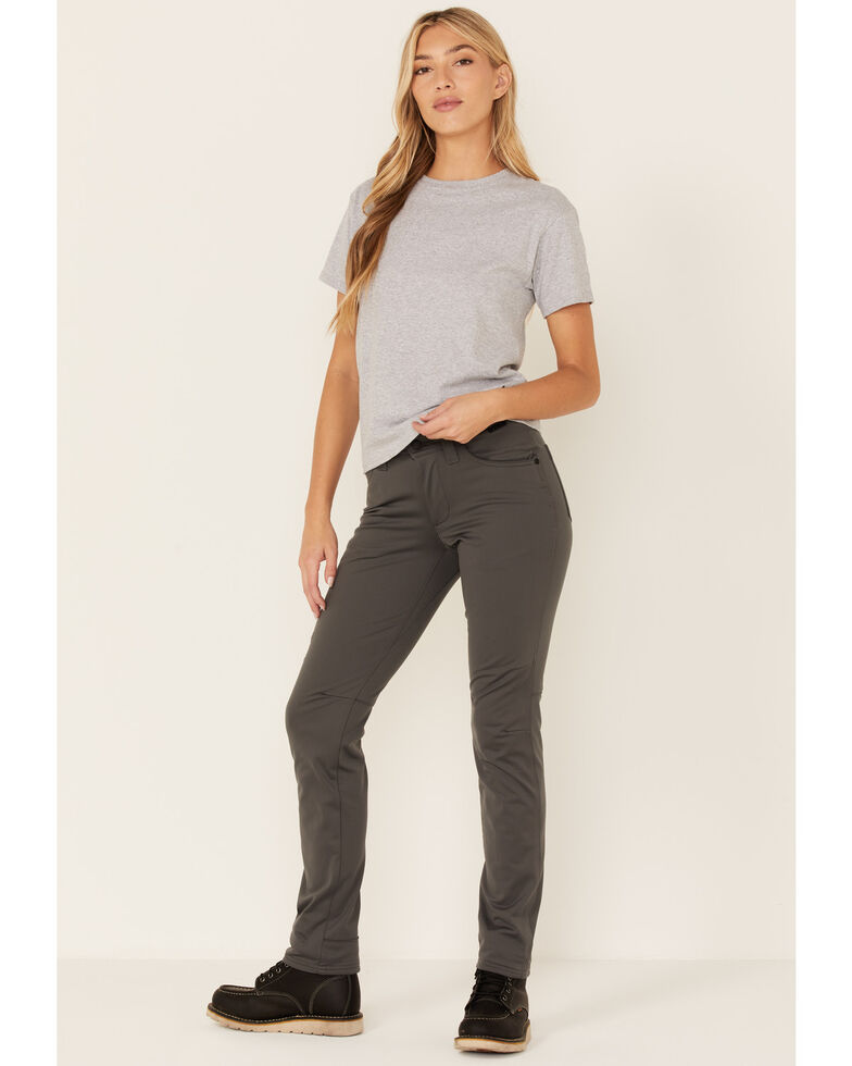 Wrangler Women's Charcoal Grey Single Layer Warming Pants, Charcoal, hi-res
