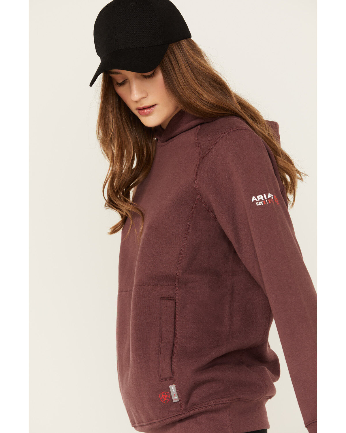 Image #2 - Ariat Women's FR Rev Pullover Hoodie, Purple, hi-res