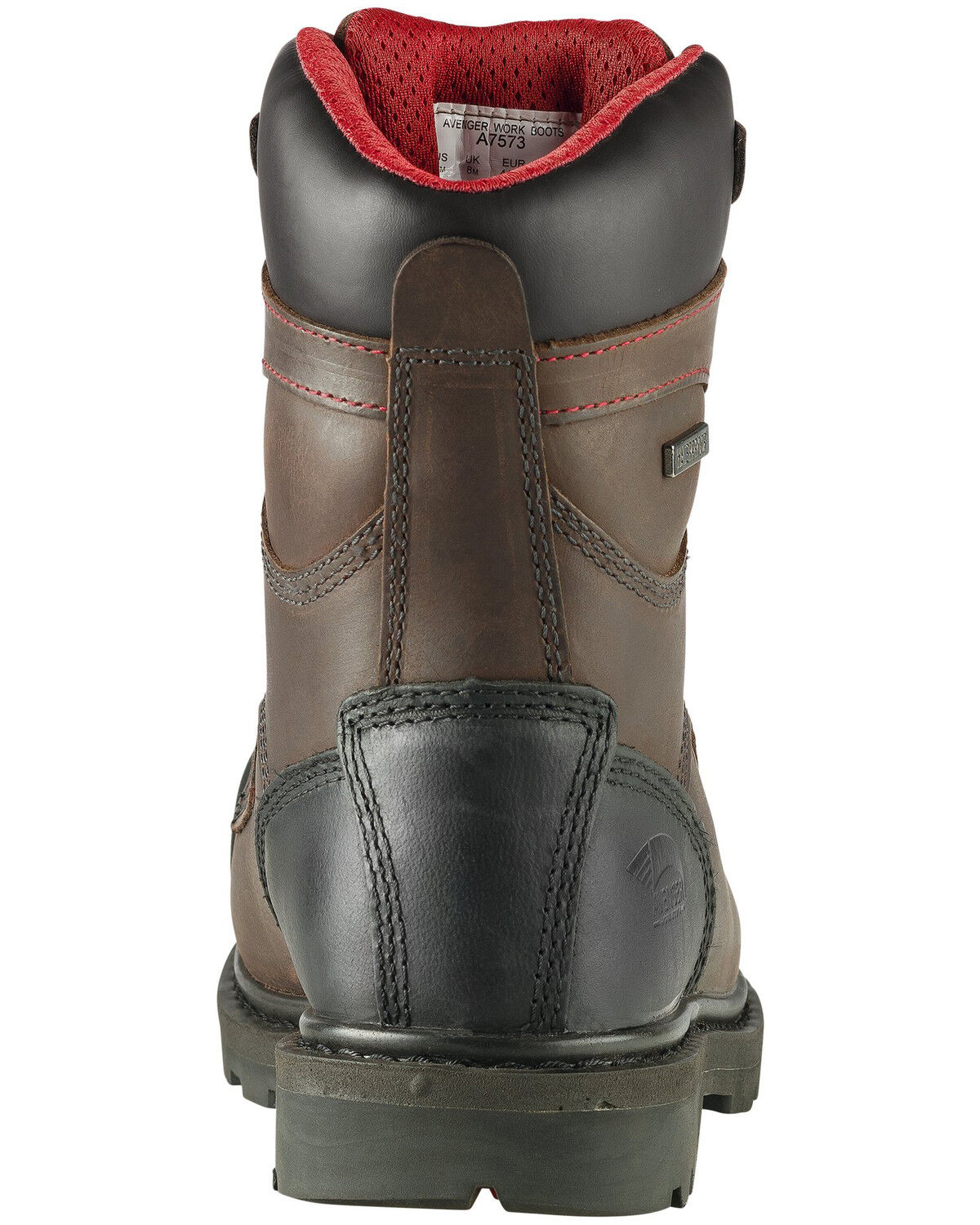 Image #4 - Avenger Men's Hammer Waterproof Work Boots - Carbon Toe, Brown, hi-res