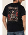 Cowboy Up Men's Country Rock Short Sleeve Graphic Tee, Black, hi-res