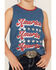 Image #3 - Rock & Roll Denim Girls' Americana Tank Top, Navy, hi-res