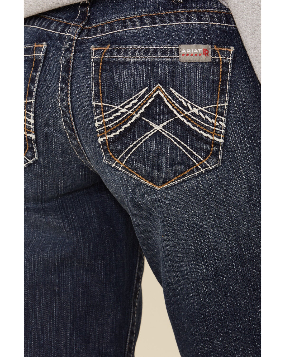Image #3 - Ariat Women's Boot Barn Exclusive Durastretch FR Whipstitch Bootcut Jeans, Blue, hi-res