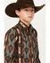 Image #3 - Wrangler Boys' Checotah Southwestern Striped Long Sleeve Snap Western Shirt, Multi, hi-res