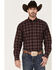 Image #1 - Ariat Men's Pro Series William Stretch Classic Fit Long Sleeve Button Down Shirt, Wine, hi-res