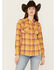 Image #1 - Wrangler Retro Women's Long Sleeve Snap Flannel Shirt, Mustard, hi-res