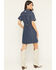 Image #4 - Levi's Premium Women's Rinoa Dark Wash Short Sleeve Denim Mini Dress, Dark Wash, hi-res