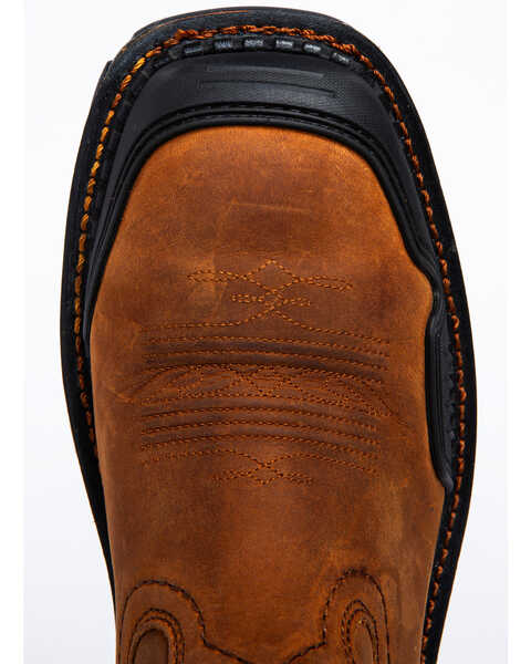 Image #6 - Cody James Men's 11" Decimator Western Work Boots - Nano Composite Toe, Brown, hi-res