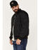 Brixton Men's Dillinger Quilted Bomber Jacket, Black, hi-res