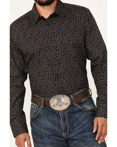 Image #3 - Gibson Trading Co Men's Ditsy Floral Print Long Sleeve Button-Down Western Shirt, Black, hi-res