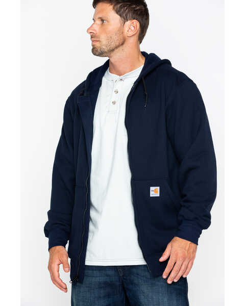 Image #1 - Carhartt Men's FR Zip-Front Heavyweight Work Jacket, Navy, hi-res