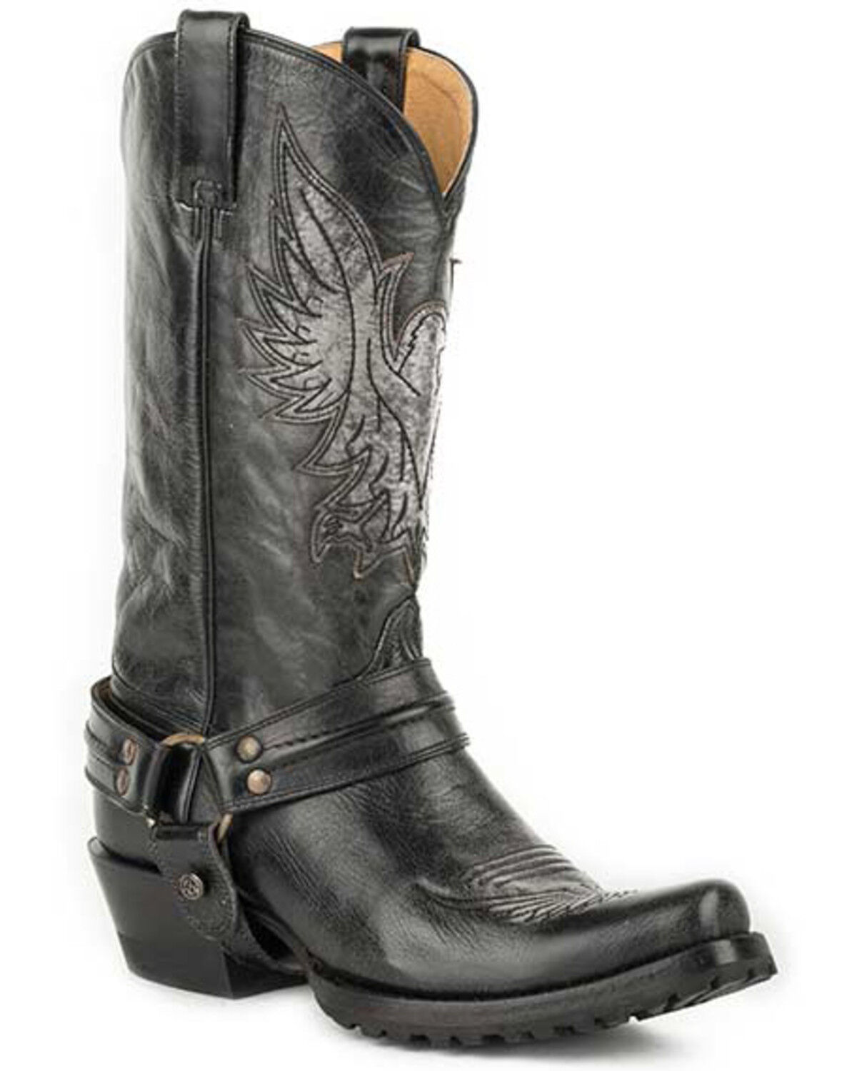 Image #1 - Roper Men's Dado Western Boots - Snip Toe, Black, hi-res