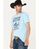 Image #2 - Cinch Men's Pioneers & Patriots Scenic Graphic Short Sleeve T-Shirt, Heather Blue, hi-res
