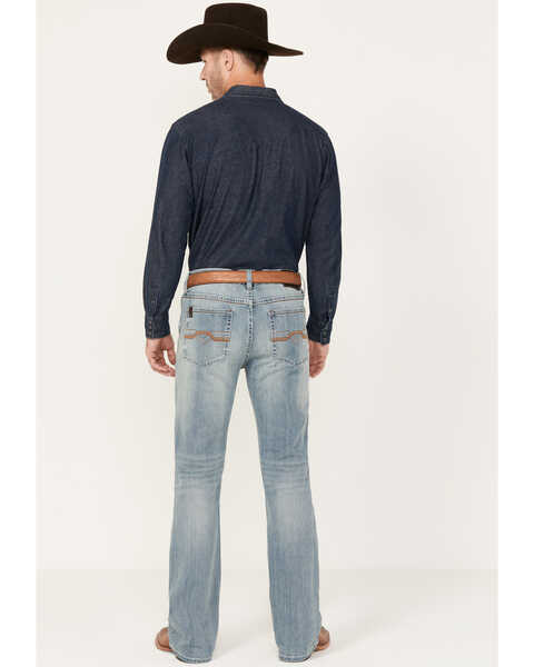 Image #3 - RANK 45® Men's Scoreline 4-Way Performance Stretch Slim Fit Bootcut Jeans , Blue, hi-res
