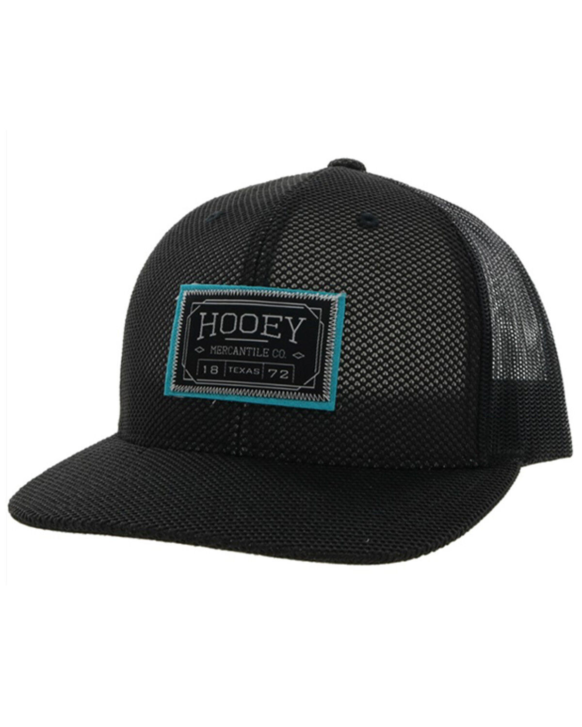 Image #1 - Hooey Men's Doc Logo Patch Trucker Cap, Black, hi-res