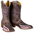 Tin Haul Women's Man Eater Shark Western Boots - Square Toe, Dark Brown, hi-res