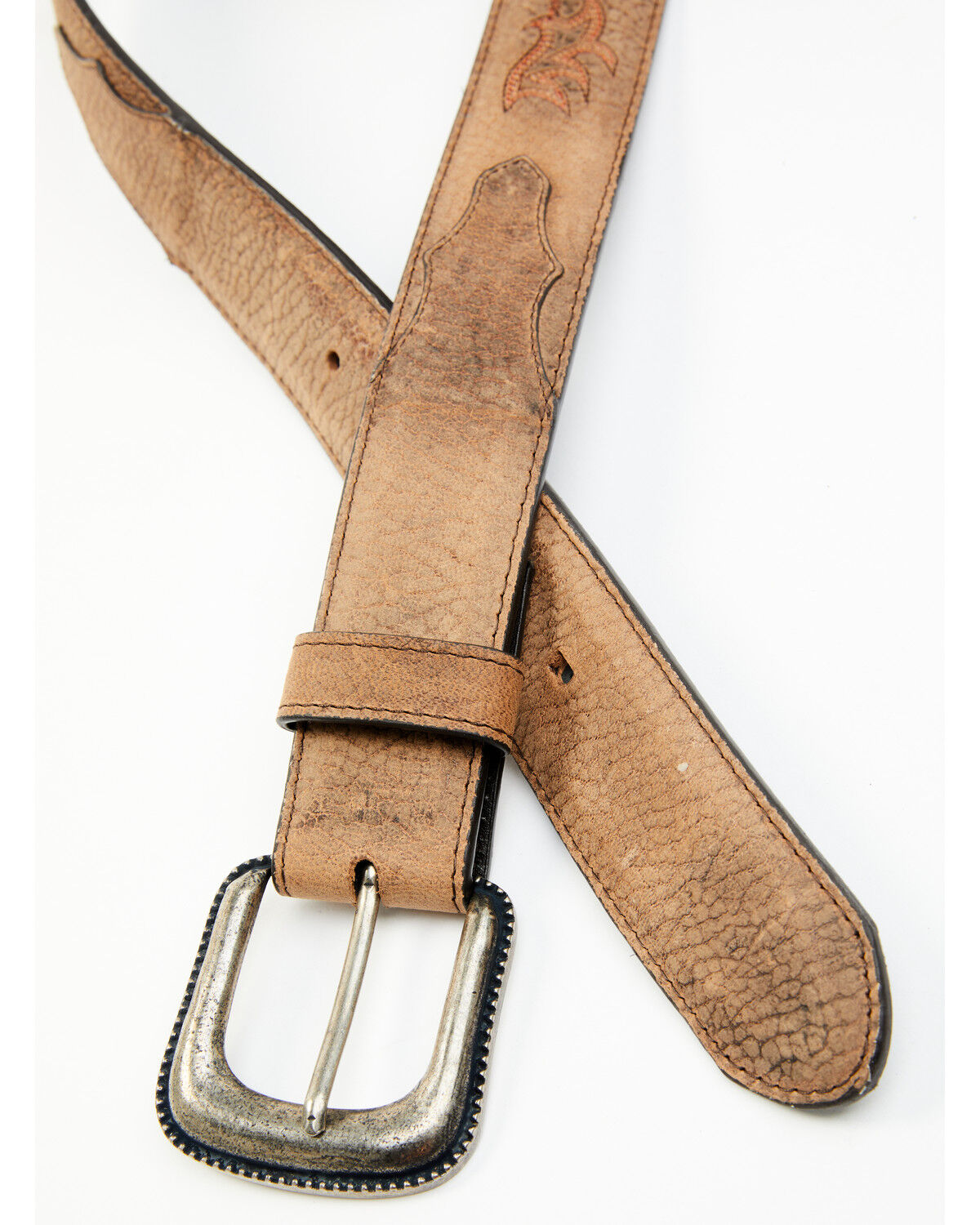 Image #2 - Moonshine Spirit Men's Cutaway Leather Belt, Brown, hi-res