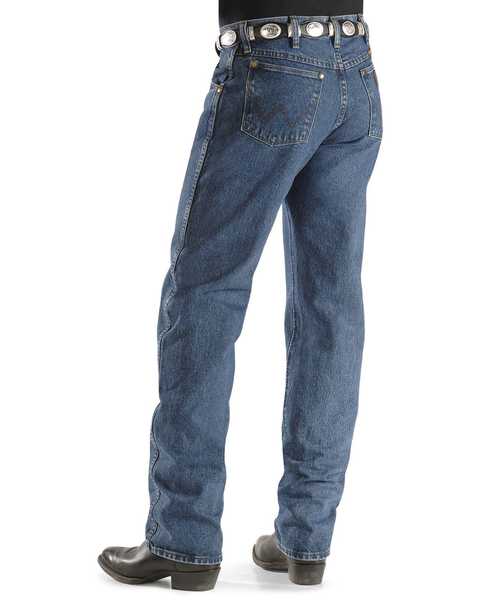 Image #1 - Wrangler Men's 47MWZ Dark Wash Cowboy Cut Regular Prewashed Jeans, Dark Stone, hi-res