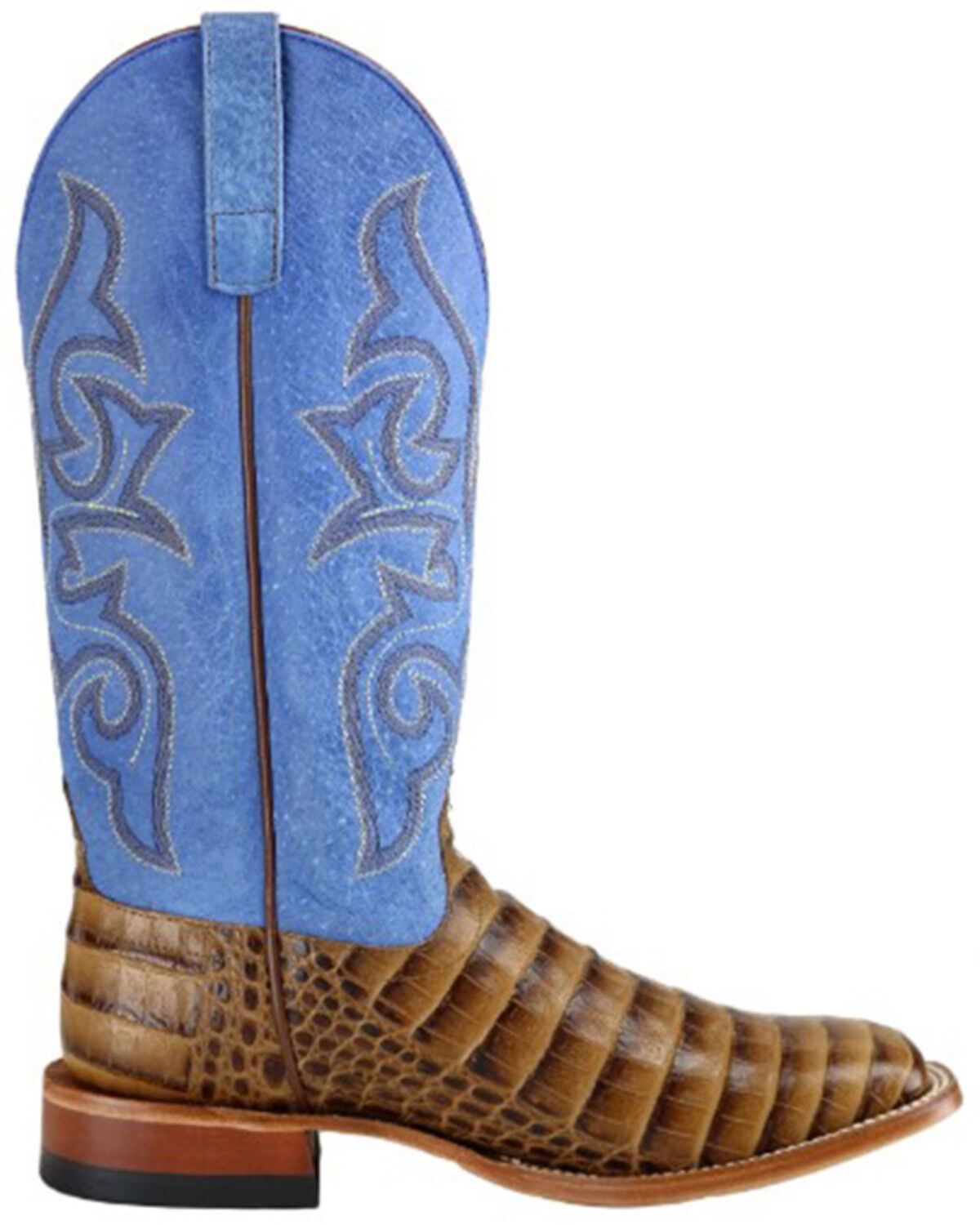 Image #2 - Horse Power Men's Toasted Caiman Print Western Boots - Broad Square Toe, Tan, hi-res