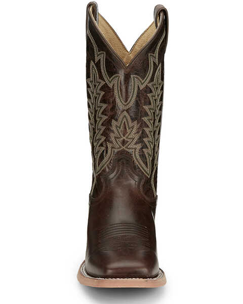 Image #4 - Justin Men's Lyle Umber Western Boots - Broad Square Toe , Dark Brown, hi-res