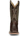 Image #4 - Justin Men's Lyle Umber Western Boots - Broad Square Toe , Dark Brown, hi-res