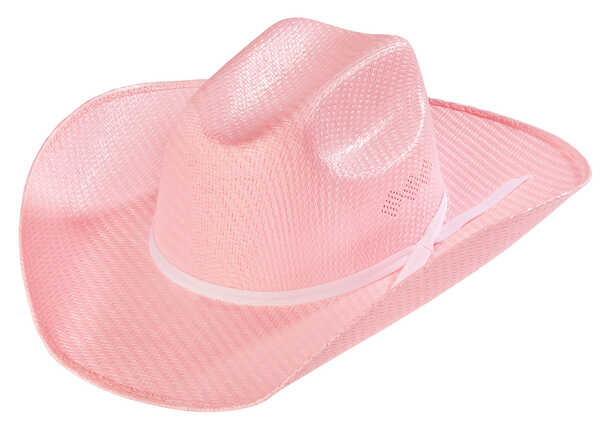 Twister Kids' Sancho Straw Cowboy Hat, Pink, hi-res