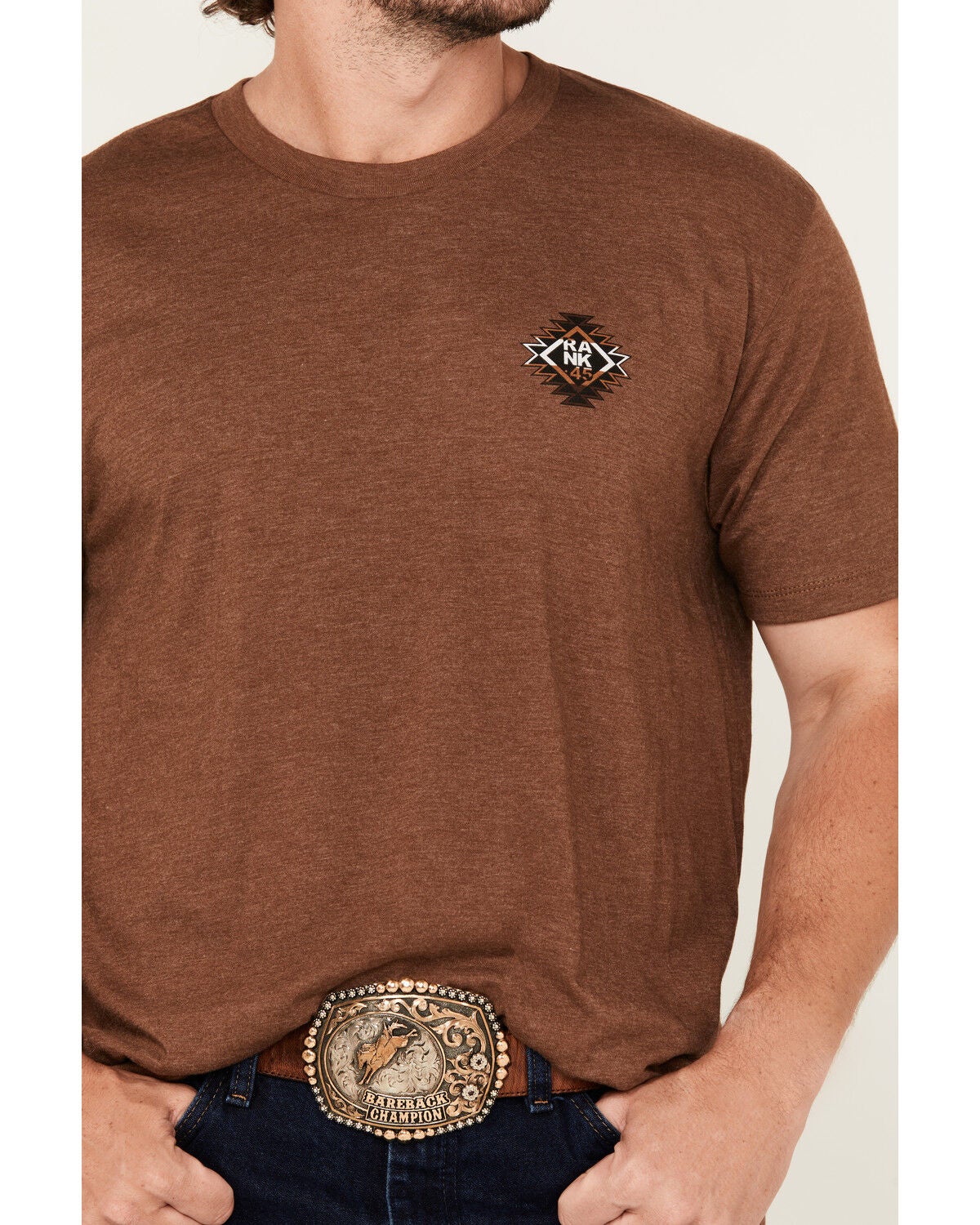 Image #3 - RANK 45&reg; Men's Dust & Glory Short Sleeve Graphic T-Shirt, Lt Brown, hi-res