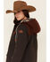 Cinch Women's Color Block Hooded Storm Flap Barn Coat , Charcoal, hi-res