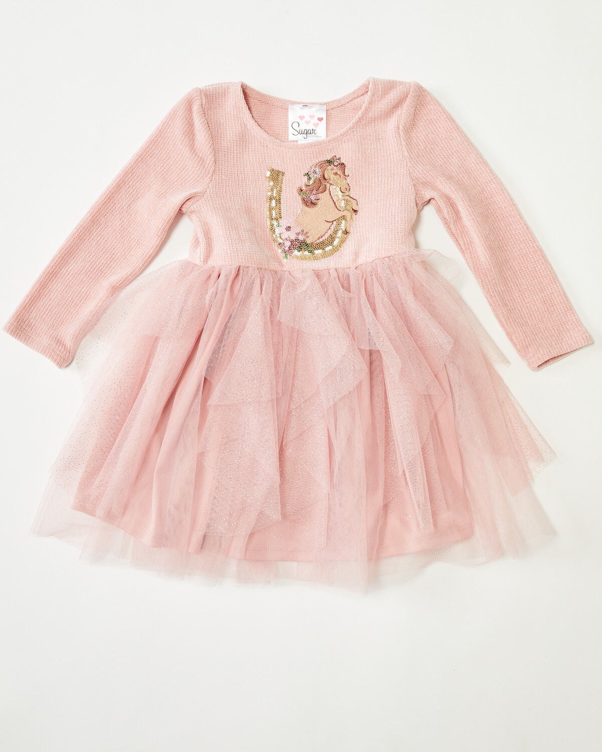 Image #1 - Sugar California Toddler Girls' Horse Applique Tutu Dress, Blush, hi-res