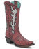 Image #1 - Corral Girls' Overlay Western Boots - Snip Toe, Wine, hi-res