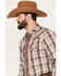 Image #2 - Cody James Men's Day Trip Plaid Print Long Sleeve Western Snap Shirt - Tall, Brown, hi-res