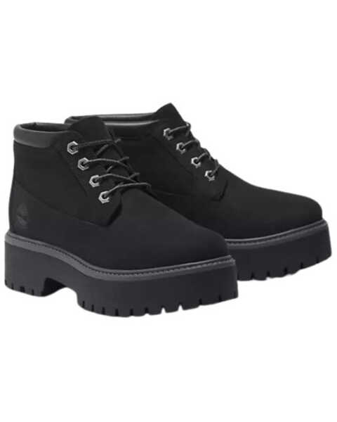 Timberland Women's Stone Street Platform Waterproof Boots - Soft Toe , Jet Black, hi-res