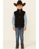 Image #2 - Roper Boys' Black Softshell Fleece Vest , , hi-res
