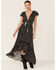 Beyond The Radar Women's Polka Dot Picnic Midi Dress , Black, hi-res