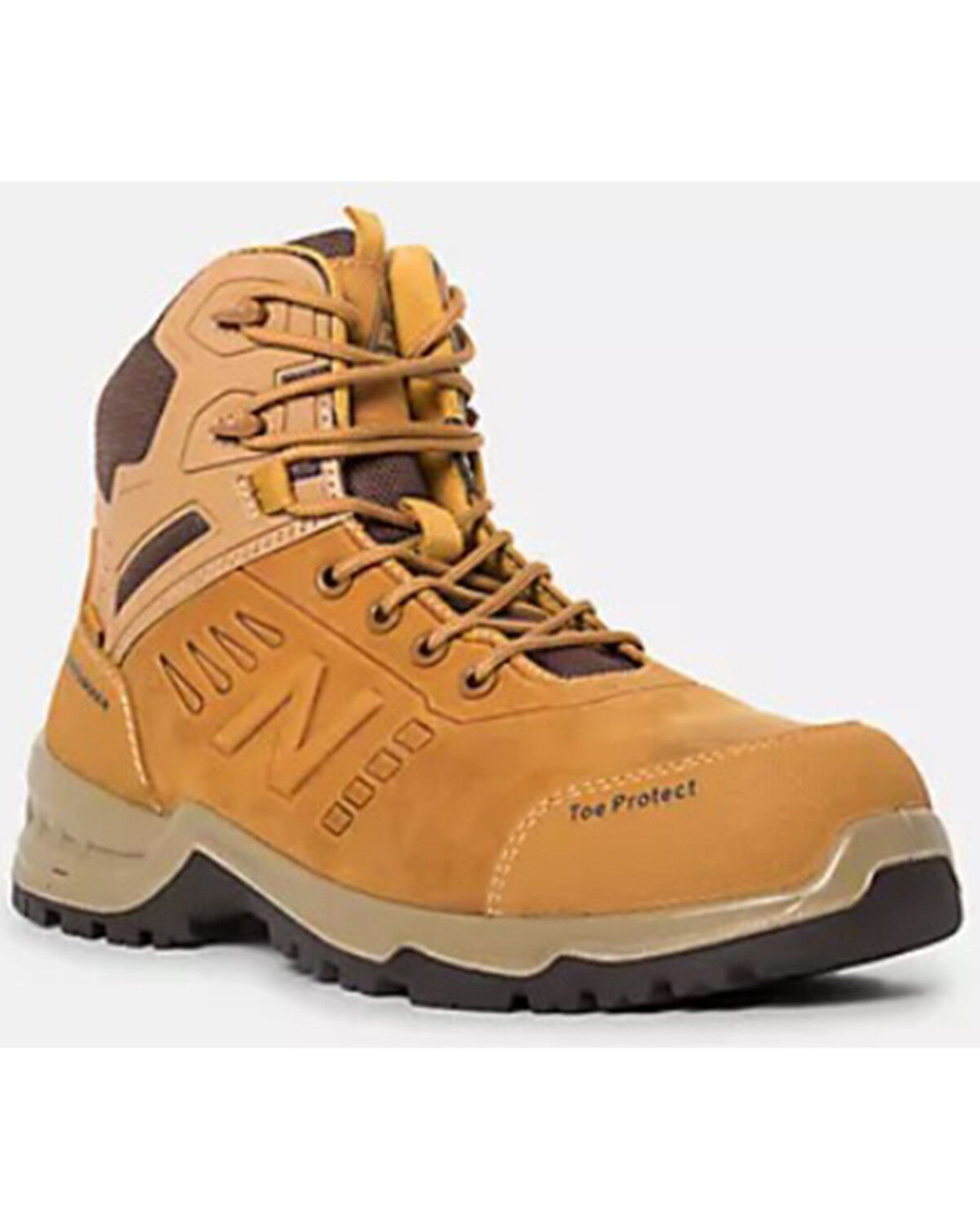 Image #1 - New Balance Men's Contour Lace-Up Work Boots - Composite Toe, Wheat, hi-res