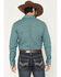 Image #4 - Rock & Roll Denim Men's Floral Print Long Sleeve Snap Stretch Western Shirt, Turquoise, hi-res